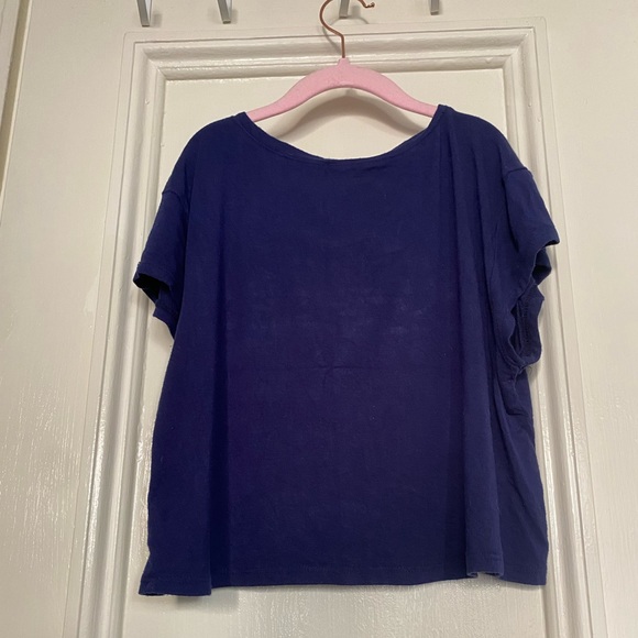 Free People Women’s XS Navy Cropped TShirt - Picture 2 of 4